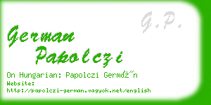 german papolczi business card